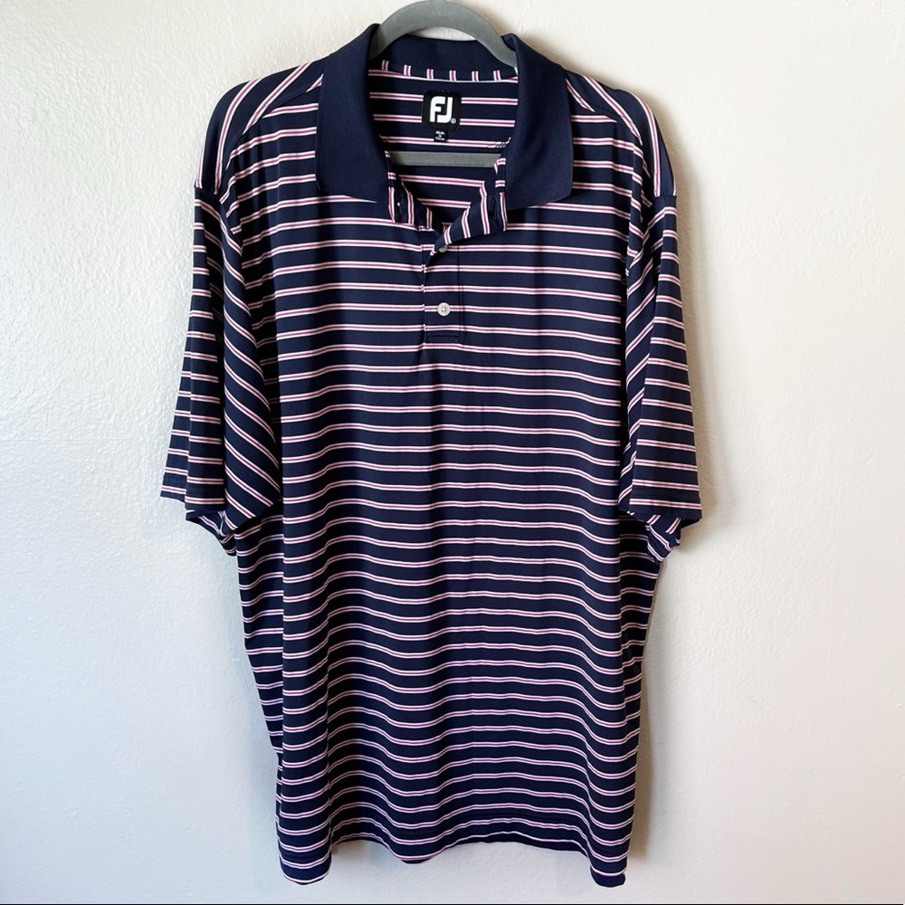 Men’s FootJoy FJ Striped Polo size‎ XL Navy